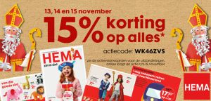 HEMA 15 procent korting op alles folderacties.nl