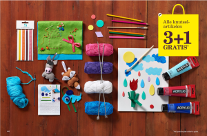V&D Hebbes! 2015 knutselartikelen 3+1 gratis
