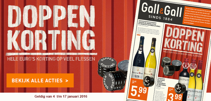 Gall&Gall doppenkorting januari 2016 folderacties.nl